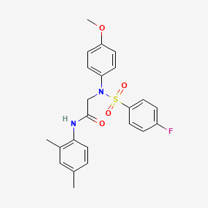 N-(2,4-dimethylphenyl)-2-[N-(4-methoxyphenyl)-4-fluorobenzenesulfonamido]acetamide