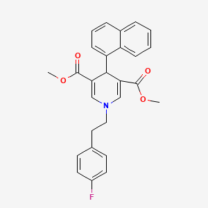 dimethyl 1-[2-(4-fluorophenyl)ethyl]-4-(1-naphthyl)-1,4-dihydro-3,5-pyridinedicarboxylate