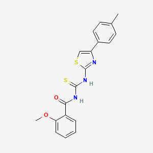 2-methoxy-N-{[4-(4-methylphenyl)-1,3-thiazol-2-yl]carbamothioyl}benzamide