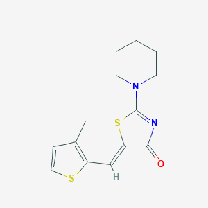 molecular formula C14H16N2OS2 B362356 (5Z)-5-[(3-methylthiophen-2-yl)methylidene]-2-(piperidin-1-yl)-1,3-thiazol-4(5H)-one CAS No. 372972-25-3