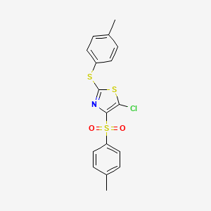 5-chloro-4-[(4-methylphenyl)sulfonyl]-2-[(4-methylphenyl)thio]-1,3-thiazole