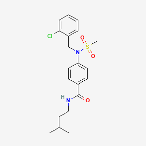 4-[(2-chlorophenyl)methyl-methylsulfonylamino]-N-(3-methylbutyl)benzamide