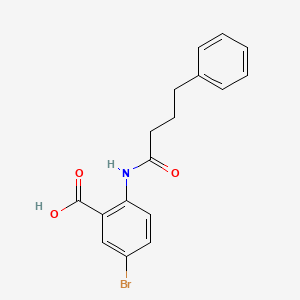 molecular formula C17H16BrNO3 B3623598 5-bromo-2-[(4-phenylbutanoyl)amino]benzoic acid 