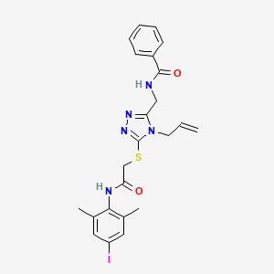 N-{[4-allyl-5-({2-[(4-iodo-2,6-dimethylphenyl)amino]-2-oxoethyl}thio)-4H-1,2,4-triazol-3-yl]methyl}benzamide