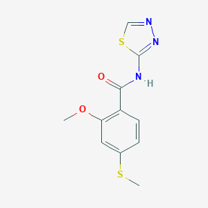 2-methoxy-4-(methylsulfanyl)-N-(1,3,4-thiadiazol-2-yl)benzamide