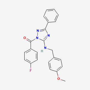 1-(4-Fluorobenzoyl)-N-[(4-methoxyphenyl)methyl]-3-phenyl-1H-1,2,4-triazol-5-amine