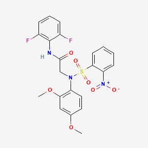 molecular formula C22H19F2N3O7S B3623635 N~1~-(2,6-difluorophenyl)-N~2~-(2,4-dimethoxyphenyl)-N~2~-[(2-nitrophenyl)sulfonyl]glycinamide 