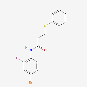 N-(4-bromo-2-fluorophenyl)-3-(phenylthio)propanamide