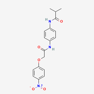 2-methyl-N-(4-{[(4-nitrophenoxy)acetyl]amino}phenyl)propanamide