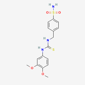 4-[({[(3,4-dimethoxyphenyl)amino]carbonothioyl}amino)methyl]benzenesulfonamide