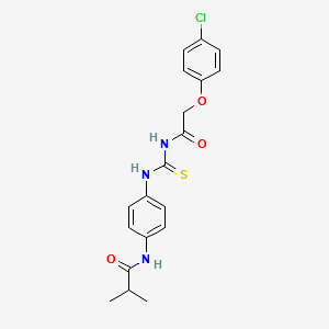 N-[4-[[2-(4-chlorophenoxy)acetyl]carbamothioylamino]phenyl]-2-methylpropanamide