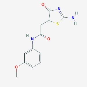 2-(2-imino-4-oxo-1,3-thiazolidin-5-yl)-N-(3-methoxyphenyl)acetamide