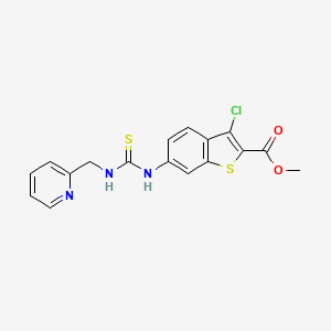 methyl 3-chloro-6-({[(2-pyridinylmethyl)amino]carbonothioyl}amino)-1-benzothiophene-2-carboxylate