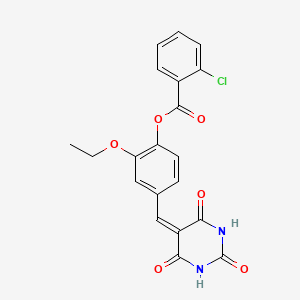 [2-Ethoxy-4-[(2,4,6-trioxo-1,3-diazinan-5-ylidene)methyl]phenyl] 2-chlorobenzoate