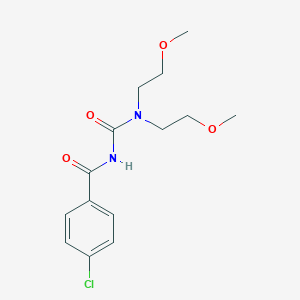 molecular formula C14H19ClN2O4 B362380 N-[bis(2-methoxyethyl)carbamoyl]-4-chlorobenzamide CAS No. 692745-93-0