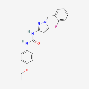 molecular formula C19H19FN4O2 B3623816 N-(4-ethoxyphenyl)-N'-[1-(2-fluorobenzyl)-1H-pyrazol-3-yl]urea 