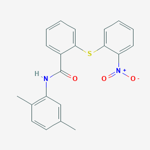 molecular formula C21H18N2O3S B3623820 N-(2,5-dimethylphenyl)-2-[(2-nitrophenyl)thio]benzamide 