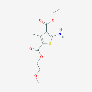 molecular formula C12H17NO5S B362384 4-Ethyl 2-(2-methoxyethyl) 5-amino-3-methylthiophene-2,4-dicarboxylate CAS No. 556016-30-9