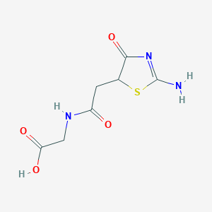 molecular formula C7H9N3O4S B362386 2-(2-(2-Imino-4-oxothiazolidin-5-yl)acetamido)acetic acid CAS No. 622353-39-3