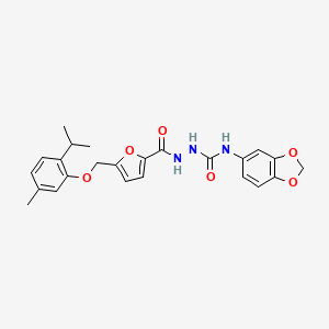 N-1,3-benzodioxol-5-yl-2-{5-[(2-isopropyl-5-methylphenoxy)methyl]-2-furoyl}hydrazinecarboxamide