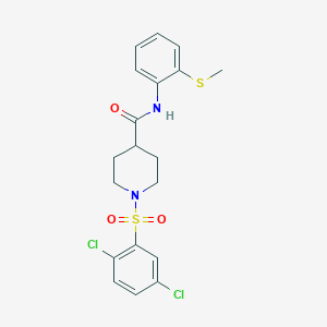 1-[(2,5-dichlorophenyl)sulfonyl]-N-[2-(methylthio)phenyl]-4-piperidinecarboxamide