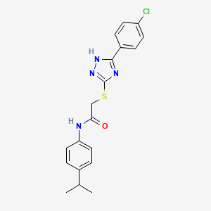 2-{[5-(4-chlorophenyl)-4H-1,2,4-triazol-3-yl]thio}-N-(4-isopropylphenyl)acetamide