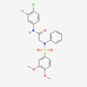 N~1~-(3,4-dichlorophenyl)-N~2~-[(3,4-dimethoxyphenyl)sulfonyl]-N~2~-phenylglycinamide