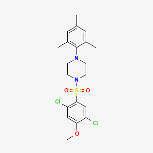 molecular formula C20H24Cl2N2O3S B3623919 1-[(2,5-dichloro-4-methoxyphenyl)sulfonyl]-4-mesitylpiperazine 