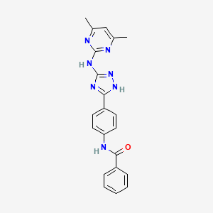 N-(4-{3-[(4,6-dimethyl-2-pyrimidinyl)amino]-1H-1,2,4-triazol-5-yl}phenyl)benzamide