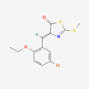 molecular formula C13H12BrNO2S2 B3623948 4-(5-bromo-2-ethoxybenzylidene)-2-(methylthio)-1,3-thiazol-5(4H)-one 