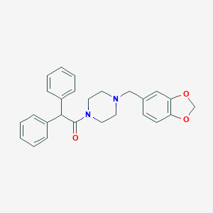 1-[4-(1,3-Benzodioxol-5-ylmethyl)piperazin-1-yl]-2,2-diphenylethanone