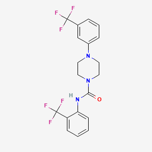 molecular formula C19H17F6N3O B3623959 N-[2-(trifluoromethyl)phenyl]-4-[3-(trifluoromethyl)phenyl]piperazine-1-carboxamide 