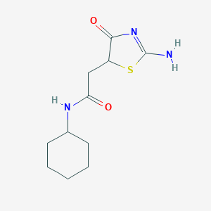 N-cyclohexyl-2-(2-imino-4-oxo-1,3-thiazolidin-5-yl)acetamide