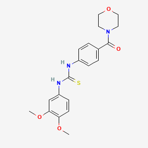 N-(3,4-dimethoxyphenyl)-N'-[4-(4-morpholinylcarbonyl)phenyl]thiourea