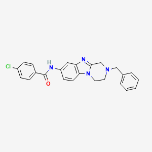 N-(2-benzyl-1,2,3,4-tetrahydropyrazino[1,2-a]benzimidazol-8-yl)-4-chlorobenzamide