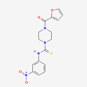 molecular formula C16H16N4O4S B3624001 4-(2-furoyl)-N-(3-nitrophenyl)-1-piperazinecarbothioamide 