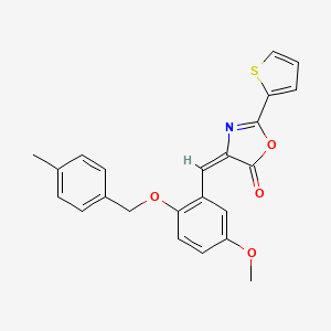 4-{5-methoxy-2-[(4-methylbenzyl)oxy]benzylidene}-2-(2-thienyl)-1,3-oxazol-5(4H)-one