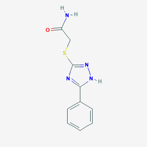 molecular formula C10H10N4OS B362406 2-[(5-phenyl-4H-1,2,4-triazol-3-yl)sulfanyl]acetamide CAS No. 430443-08-6