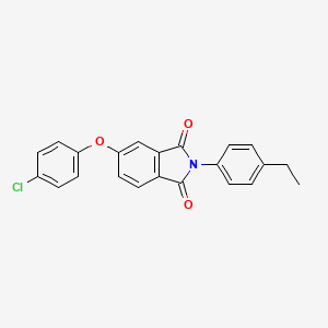 molecular formula C22H16ClNO3 B3624065 5-(4-chlorophenoxy)-2-(4-ethylphenyl)-1H-isoindole-1,3(2H)-dione 