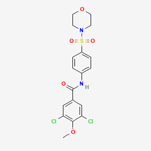 3,5-dichloro-4-methoxy-N-[4-(4-morpholinylsulfonyl)phenyl]benzamide