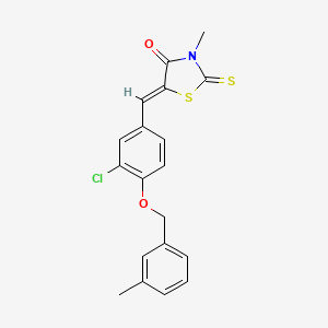 5-{3-chloro-4-[(3-methylbenzyl)oxy]benzylidene}-3-methyl-2-thioxo-1,3-thiazolidin-4-one