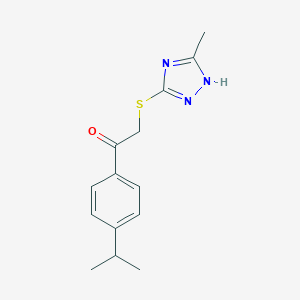 molecular formula C14H17N3OS B362411 1-(4-isopropylphenyl)-2-[(5-methyl-4H-1,2,4-triazol-3-yl)sulfanyl]ethanone CAS No. 429639-14-5