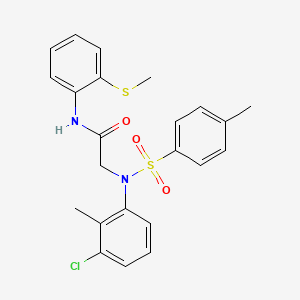 N~2~-(3-chloro-2-methylphenyl)-N~2~-[(4-methylphenyl)sulfonyl]-N~1~-[2-(methylthio)phenyl]glycinamide