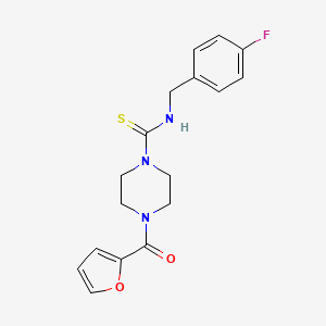 N-(4-fluorobenzyl)-4-(2-furoyl)-1-piperazinecarbothioamide