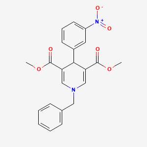 molecular formula C22H20N2O6 B3624133 dimethyl 1-benzyl-4-(3-nitrophenyl)-1,4-dihydro-3,5-pyridinedicarboxylate 