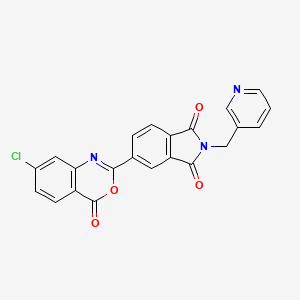 5-(7-chloro-4-oxo-4H-3,1-benzoxazin-2-yl)-2-(pyridin-3-ylmethyl)-1H-isoindole-1,3(2H)-dione