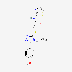 2-{[5-(4-methoxyphenyl)-4-(prop-2-en-1-yl)-4H-1,2,4-triazol-3-yl]sulfanyl}-N-(1,3-thiazol-2-yl)acetamide