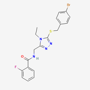 N-({5-[(4-bromobenzyl)thio]-4-ethyl-4H-1,2,4-triazol-3-yl}methyl)-2-fluorobenzamide