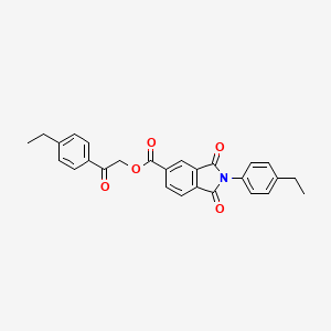 2-(4-ethylphenyl)-2-oxoethyl 2-(4-ethylphenyl)-1,3-dioxo-5-isoindolinecarboxylate