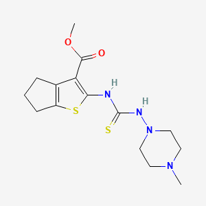 methyl 2-({[(4-methyl-1-piperazinyl)amino]carbonothioyl}amino)-5,6-dihydro-4H-cyclopenta[b]thiophene-3-carboxylate